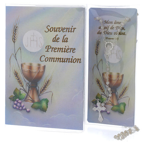 Book Holy Communion in FRENCH with white rosary 1