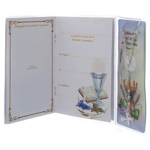Book Holy Communion in FRENCH with white rosary 3