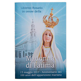 Librito rosario Santuario Virgen Fátima 100 Aniversario