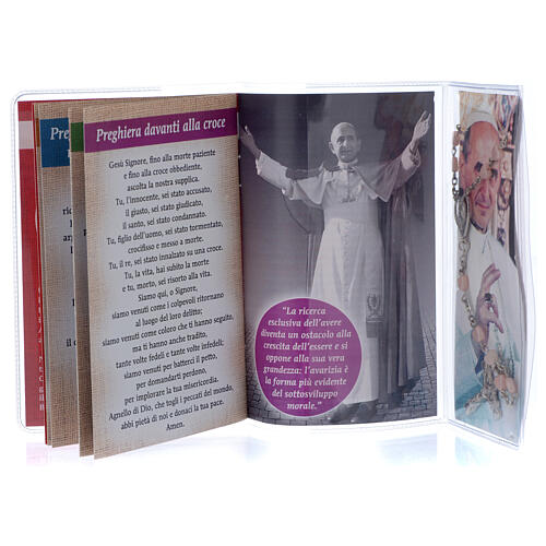 Prayer booklet of Pope Paul VI with rosary in ITALIAN 2