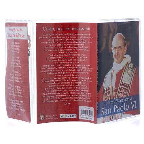 Prayer booklet of Pope Paul VI with rosary in ITALIAN 3