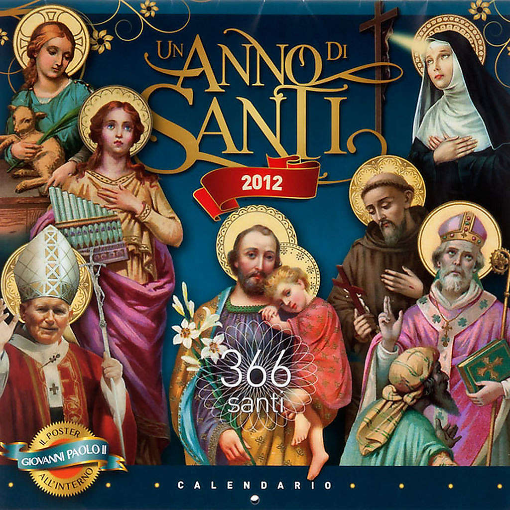 Une année de saints, calendrier 2012 ITALIEN vente en ligne sur HOLYART
