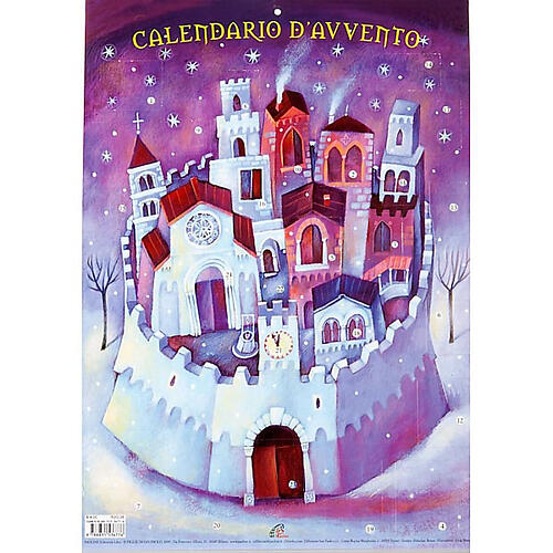 Advent calendar with castle in the background 1