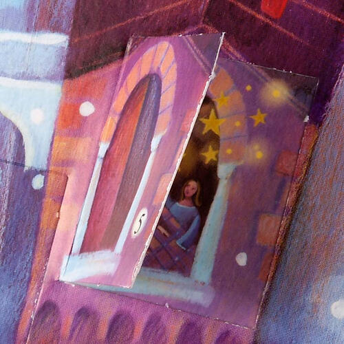 Advent calendar with castle in the background 2