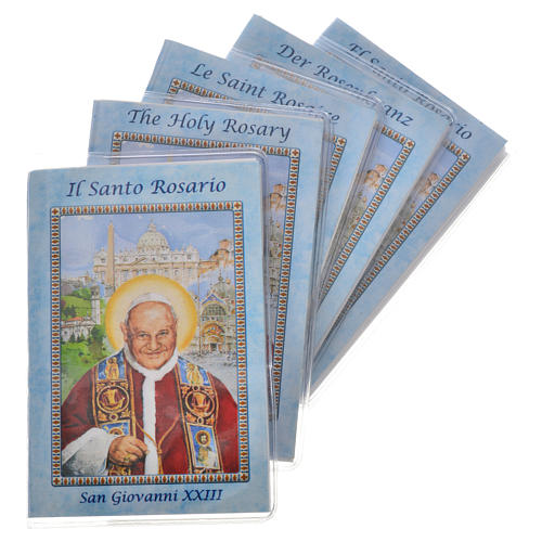 Rosary Leaflet St Jean XXIII image 6,5x9,5cm 1