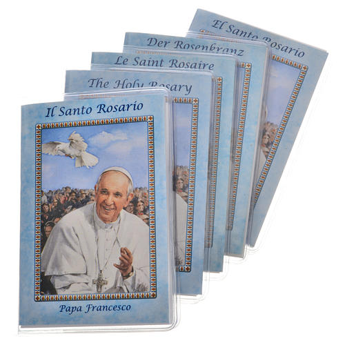 Rosary Leaflet Pope Francis image 6,5x9,5cm 1