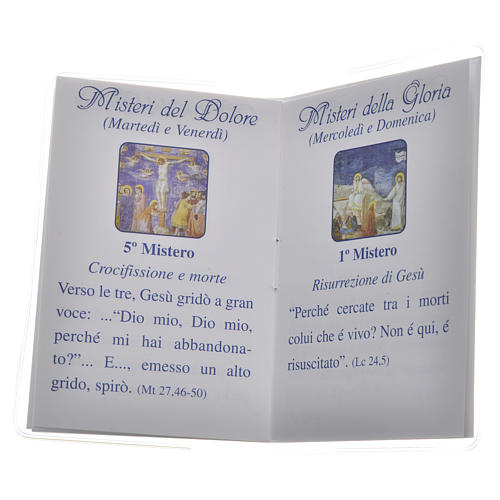 Rosary Leaflet Pope Francis image 6,5x9,5cm 3