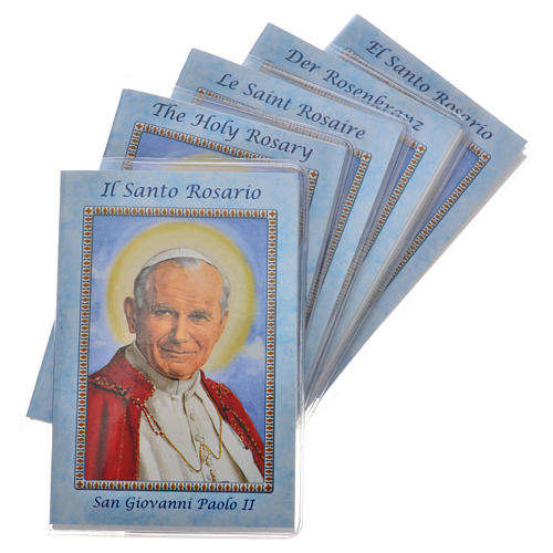 Rosary Leaflet St John Paul II image 6,5x9,5cm 1
