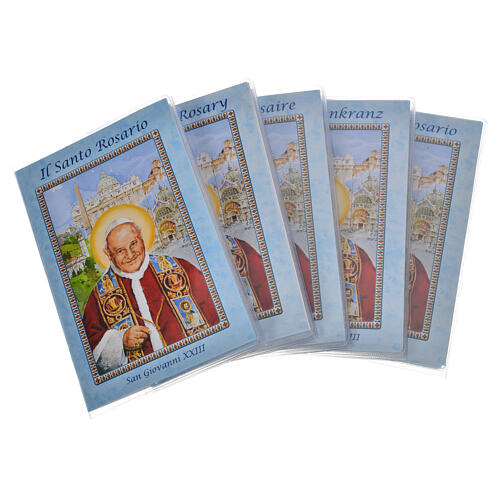 Saint John XXIII rosary booklet and rosary 1