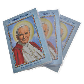 St Pope John P. II rosary booklet and rosary