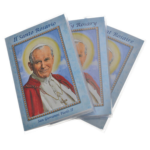 St Pope John P. II rosary booklet and rosary 1