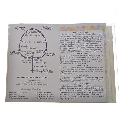 Rosary leaflet in EN or FR with rosary 2