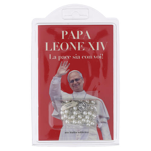 Livre « PAPE LÉON XIV - La paix soit avec vous ! » avec chapelet, ITALIEN 7