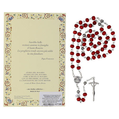 Buch „Der Rosenkranz“, Papst Leo XIV und Duftrosenkranz mit Holzperlen – ITALIENISCHE SPRACHE 3