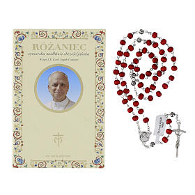 Booklet: "The Rosary" with Pope Leo XIV scented wooden rosary, POLISH
