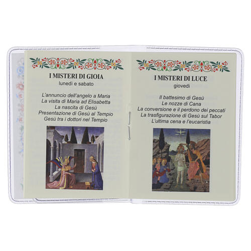 The Holy Rosary Booklet Pope Leo XIV with Glass Rosary, ITALIAN LANGUAGE 3