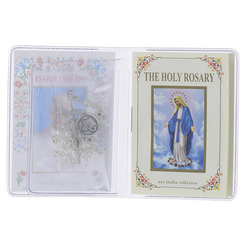 Libricino Il Santo Rosario Papa Leone XIV rosario vetro - LINGUA INGLESE 2