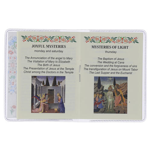 Libricino Il Santo Rosario Papa Leone XIV rosario vetro - LINGUA INGLESE 3