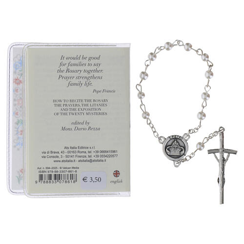 The Holy Rosary booklet with Pope Leo XIV cover, Glass Rosary in ENGLISH 4
