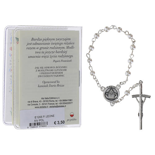 The Holy Rosary Booklet Pope Leo XIV with Glass Rosary, POLISH LANGUAGE 4