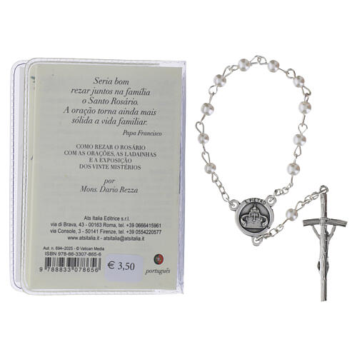 Booklet: Pope Leo XIV's "The Holy Rosary" with glass rosary, PORTUGUESE 4
