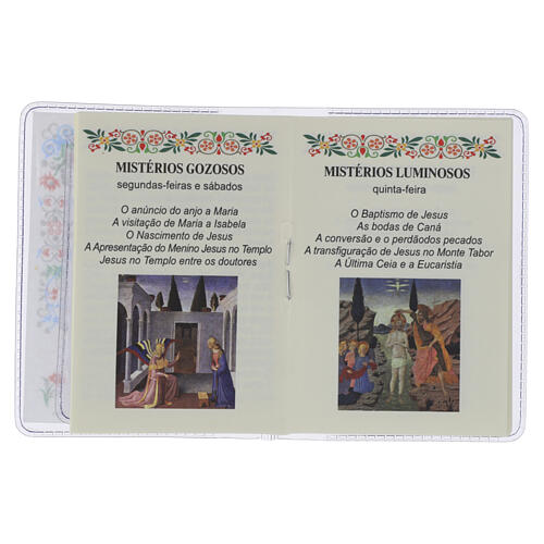 The Holy Rosary Booklet Pope Leo XIV with Glass Rosary, PORTUGUESE 3