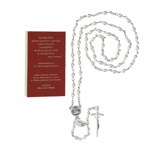 Book: Pope Leo XIV's "The Holy Rosary" with glass rosary, ITALIAN 4