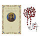 Booklet: "The Rosary" with St. Francis, parchment-effect cover and rose-scented wooden rosary, ITALIAN s1