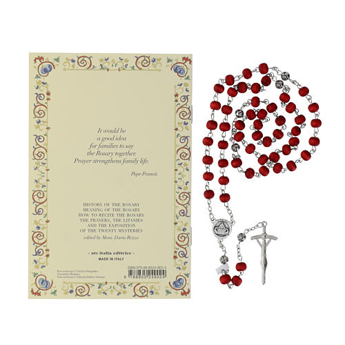 Heft „Der Rosenkranz“, dem heiligen Franziskus gewidmet, Duftrosenkranz mit Holzperlen – ENGLISCHE SPRACHE 3