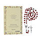 Booklet: "The Rosary" with St. Francis parchment-effect cover and rose-scented wooden rosary, SPANISH s3