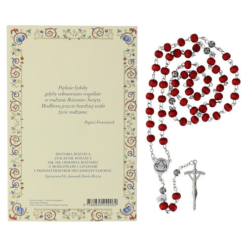 Heft „Der Rosenkranz“, dem heiligen Franziskus gewidmet, Duftrosenkranz mit Holzperlen – POLNISCHE SPRACHE 3