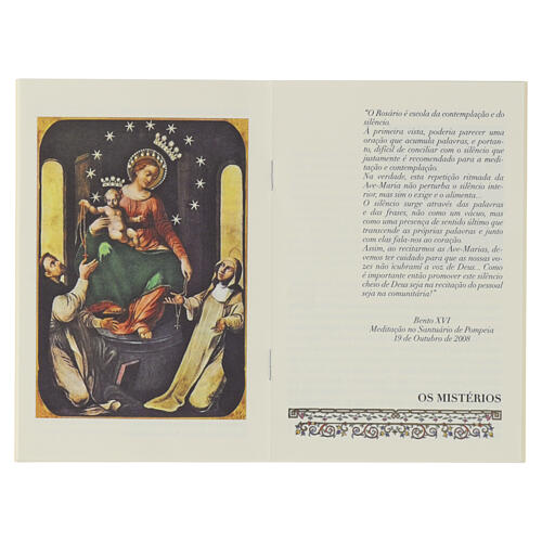 Livret « Le rosaire » Saint François papier effet parchemin chapelet en bois, PORTUGAIS 2