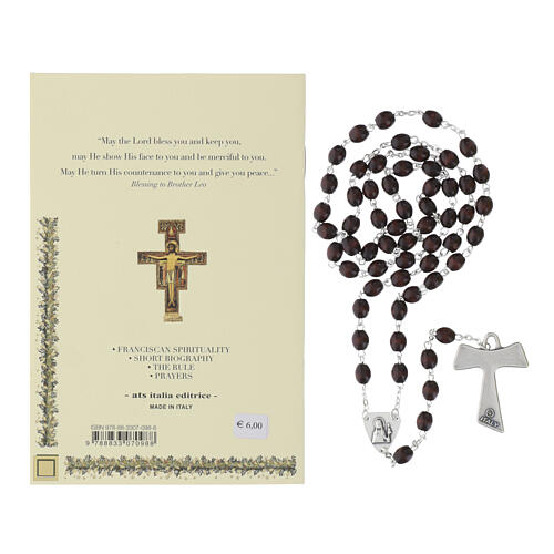 Librito "San Francisco" rosario de madera y Tau - IDIOMA INGLÉS 3