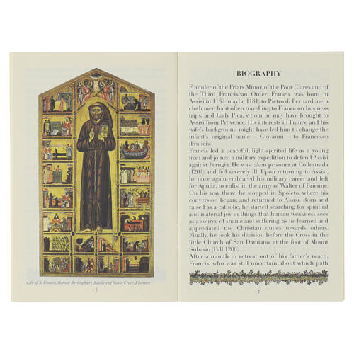 Libretto San Francesco rosario in legno e Tau - LINGUA INGLESE 2