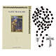 Saint Francis booklet with wooden Tau cross rosary, FRENCH LANGUAGE s1