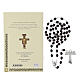 Saint Francis booklet with wooden Tau cross rosary, FRENCH LANGUAGE s3