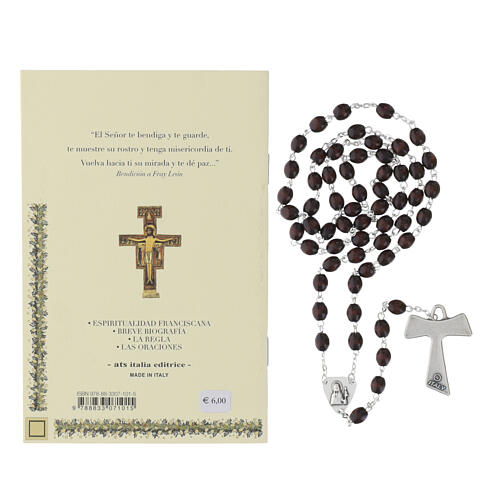 Libretto San Francesco rosario in legno e Tau - LINGUA SPAGNOLA 3