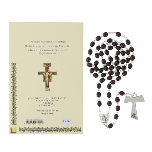 Booklet: St. Francis wooden rosary with Tau, PORTUGUESE 3