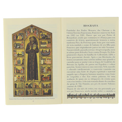 Libretto San Francesco rosario in legno e Tau - LINGUA PORTOGHESE 2