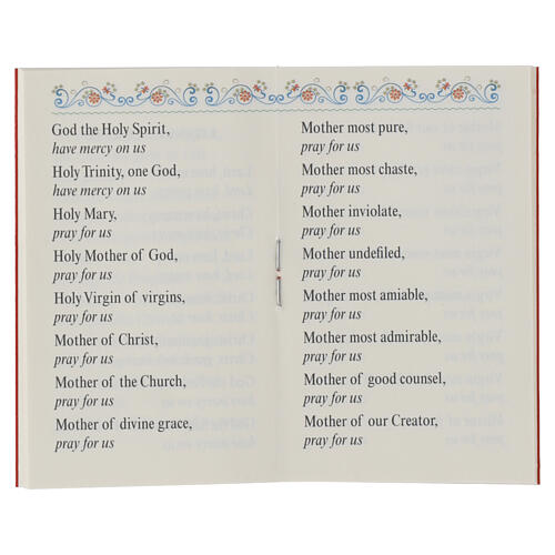 Livreto com terço de vidro "O Santo Rosário" São Francisco INGLÊS 3