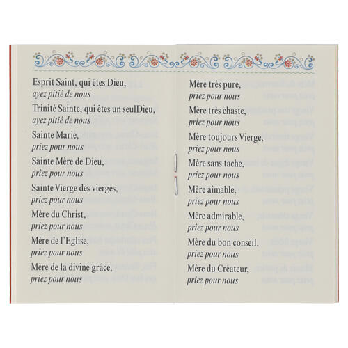 Livreto com terço de vidro "O Santo Rosário" São Francisco FRANCÊS 3