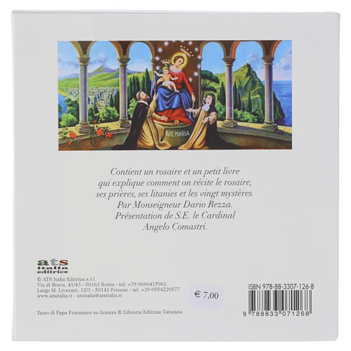Livreto com terço de vidro "O Santo Rosário" São Francisco FRANCÊS 5