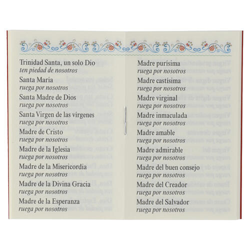Livreto com terço de vidro "O Santo Rosário" São Francisco ESPANHOL 3
