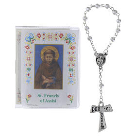 Mini booklet with single decade rosary: "The Holy Rosary" of St Francis, ENGLISH