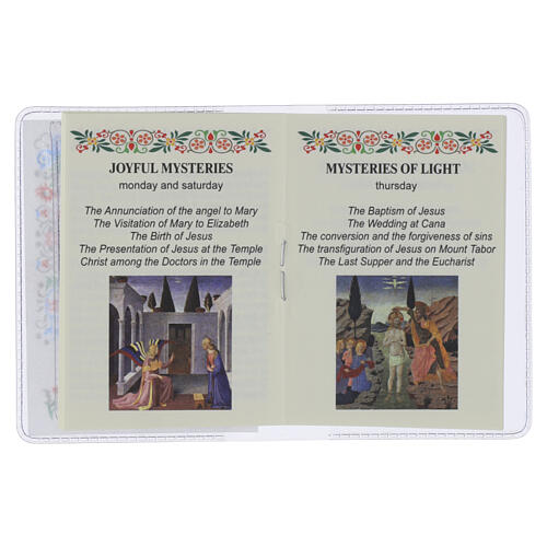 Mini livreto "O Santo Rosário" com dezena de terço São Francisco INGLÊS 3