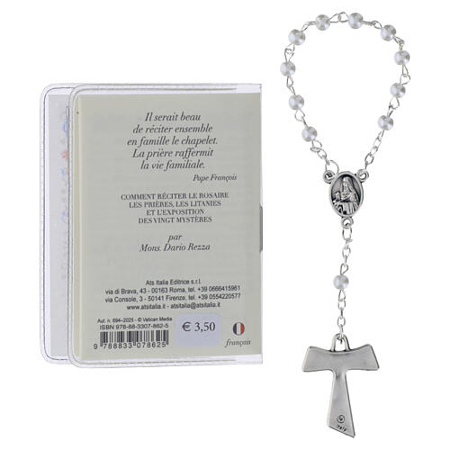 Mini livreto "O Santo Rosário" com dezena do terço São Francisco FRANCÊS 4