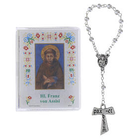 Mini booklet with single-decade rosary: "The Holy Rosary" of St Francis, GERMAN