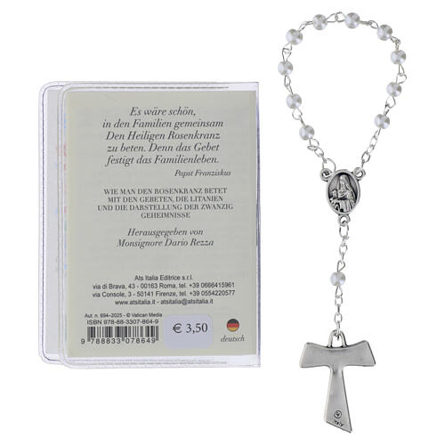 Mini libretto "Il Santo Rosario" con decina rosario San Francesco - LINGUA TEDESCA 4