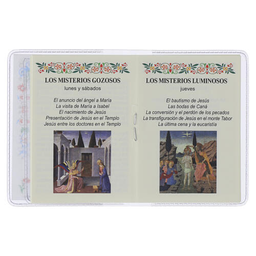Mini libretto "Il Santo Rosario" con decina rosario San Francesco - LINGUA SPAGNOLA 3