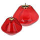Lampe en verre rouge pour cire liquide